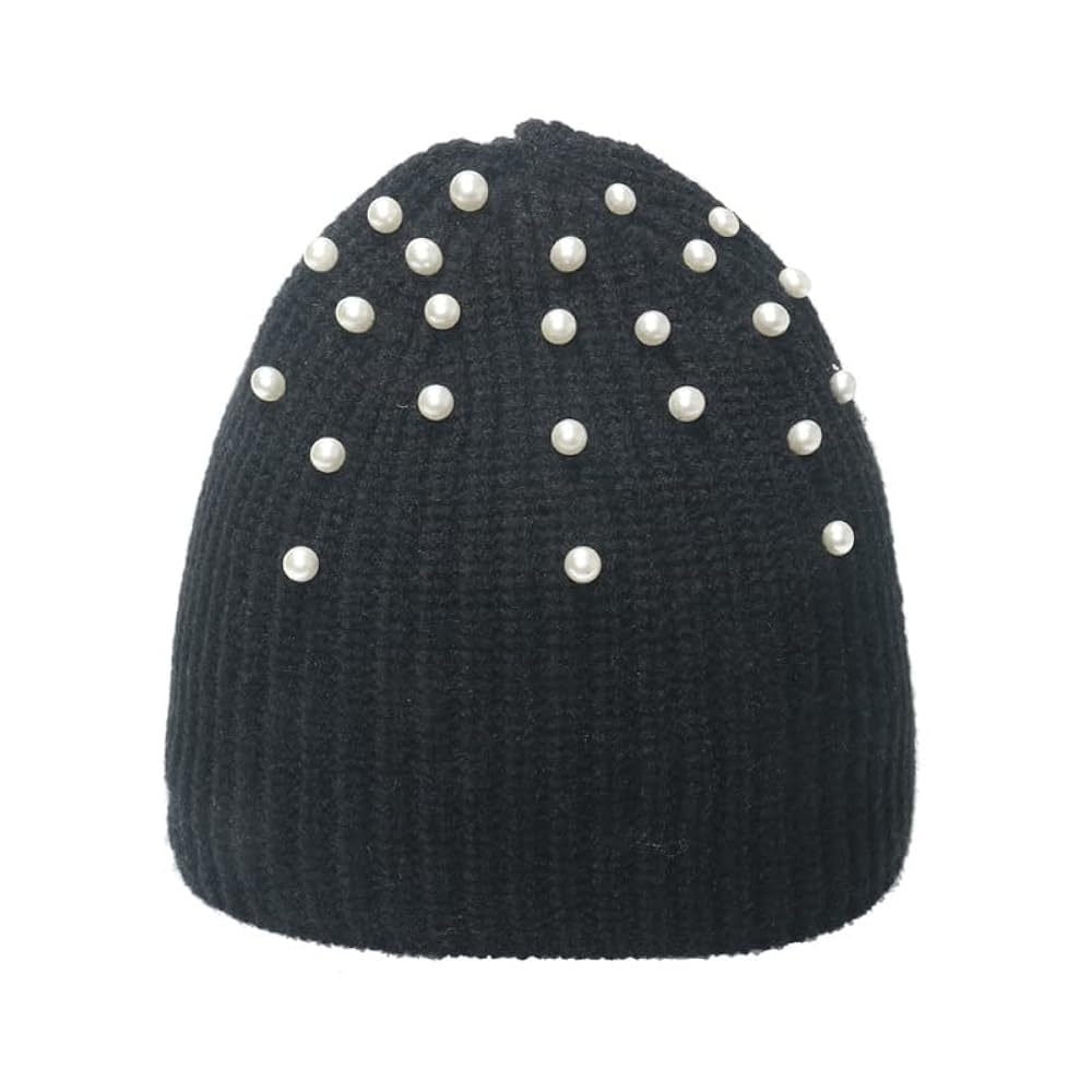 キャップ PEARL CORSAGE BEANIE IVORY パールコサージュビーニー アイボリー - SETUP EXE | 60